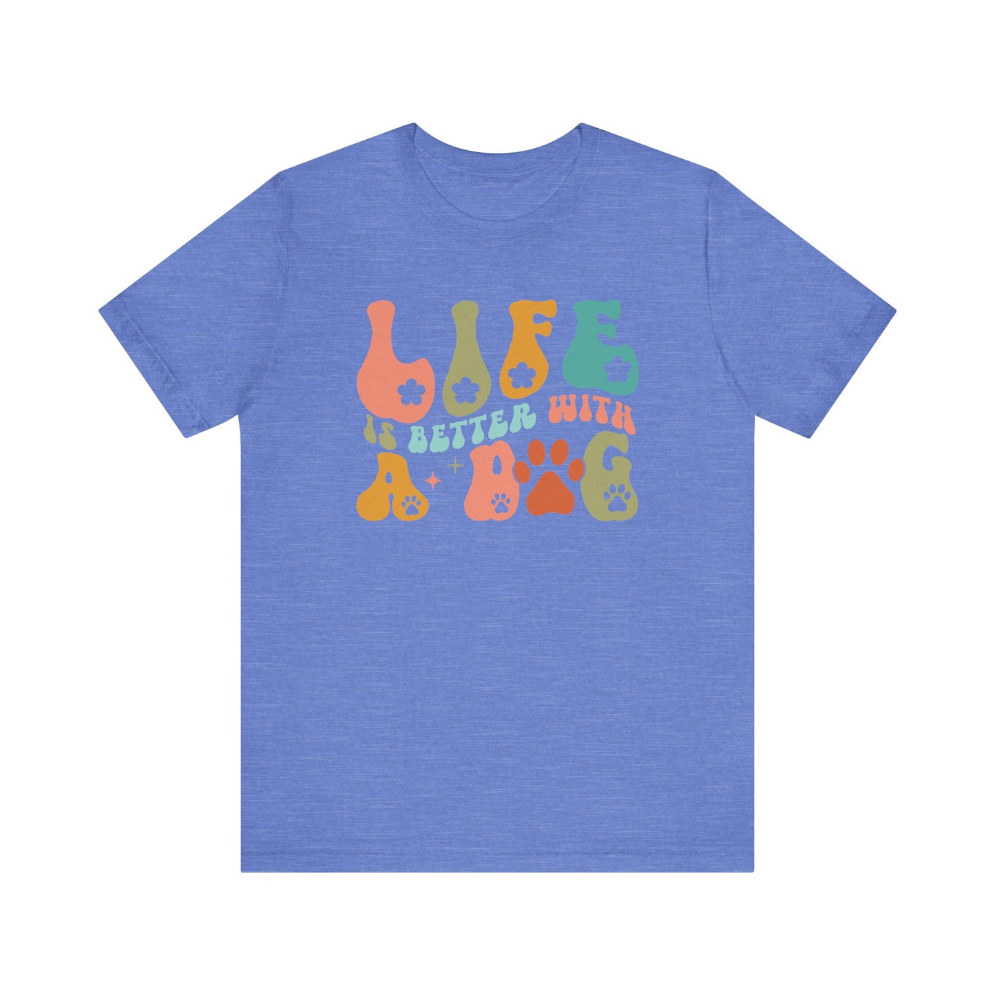 "Life is Better with a Dog – Retro Paw Print Dog Lover Design"